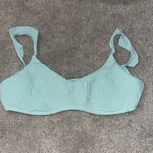 light blue swim top
